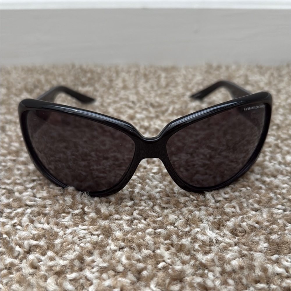 Armani Exchange Black Oversized Sunglasses